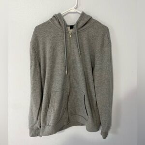 Grey Zip-Up Hoodie